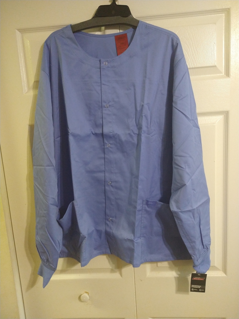 Dickies Men's And Women's Light Blue Button-Front Work Shirt